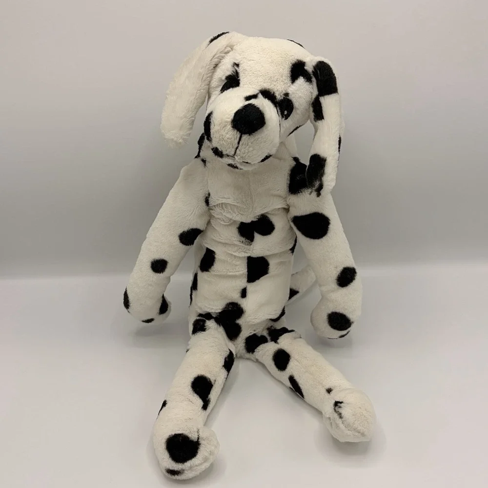 IKEA‎ Plush Dog Dalmatian Gosig Vovven Black White Spotted Floppy